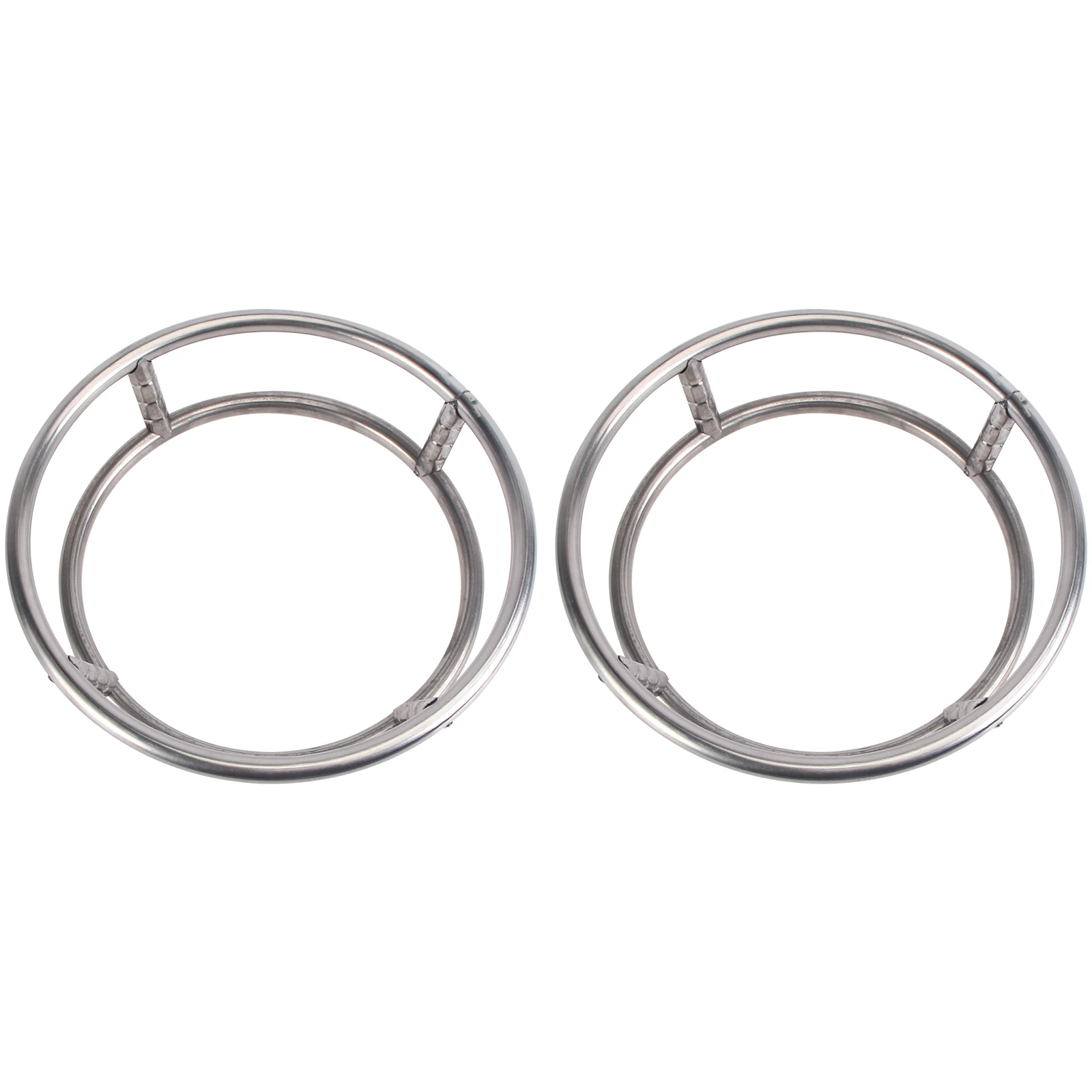 

2Pcs Round Pot Rack Stainless Steel Kitchen Holder Frying Pan Loop Stand Stable Space Saving Hot Pot Utensil Protector Storage