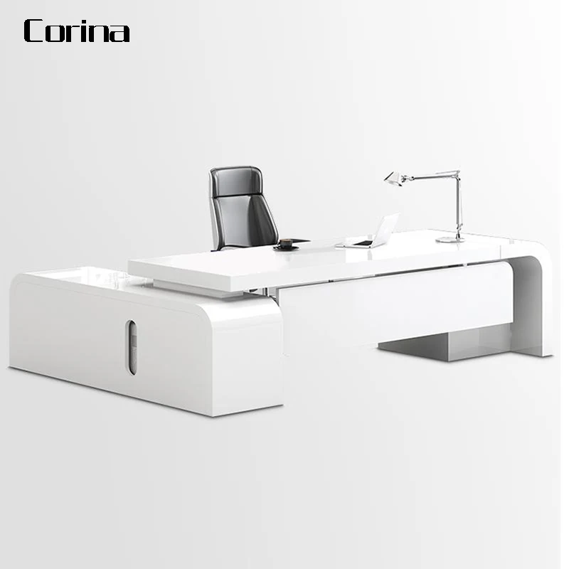 custom.2025 American Style High Gloss Modern Office Furniture Sale Office Desk Modern