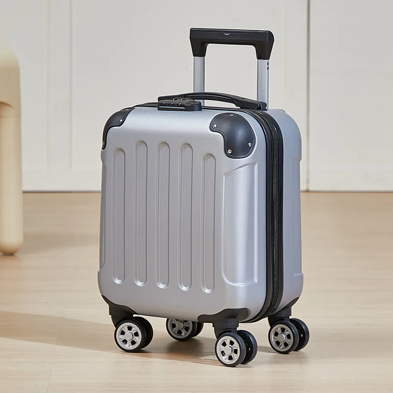 14-inch-fashionable-abs-pc-luggage-bag-women's-carry-on-suitcase-with-combination-lock-travel-bag-featuring-pull-rod-and-wheels