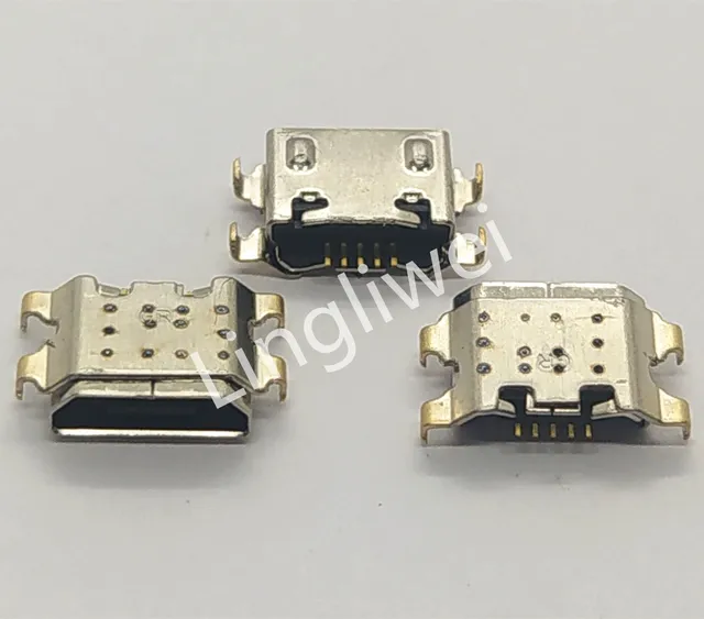 10-100szt Dla LG K22 K12 K12 Plus K40 Q60 LMK200 Redmi 9A 9C A01 A03 Rdzeń Złącze Micro USB Port ładowania Gniazdo wtyczki dokującej