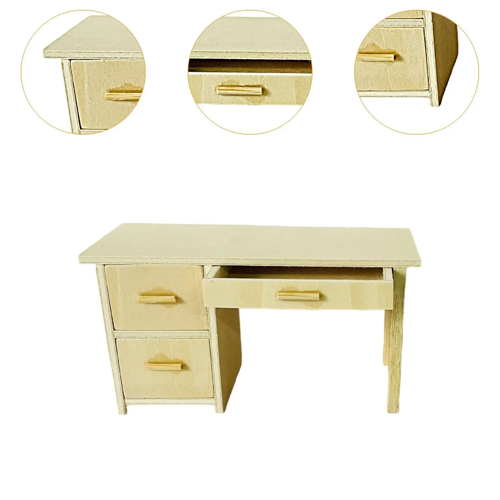 Poppenhuis houten meubilair poppenhuis woonkamer decor decoratieve realistische collectie voor poppenhuisdecoratie op schaal 1:12