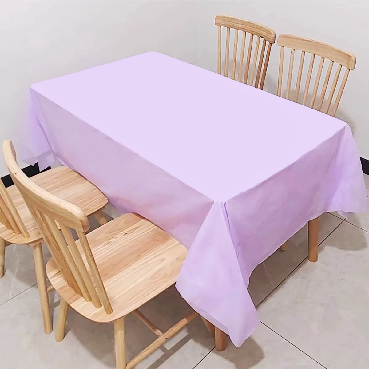 Solid Color Tablecloth For Wedding Birthday Party Decoration Baby Shower Pink Purple Tablecloths for Rectangle Tables