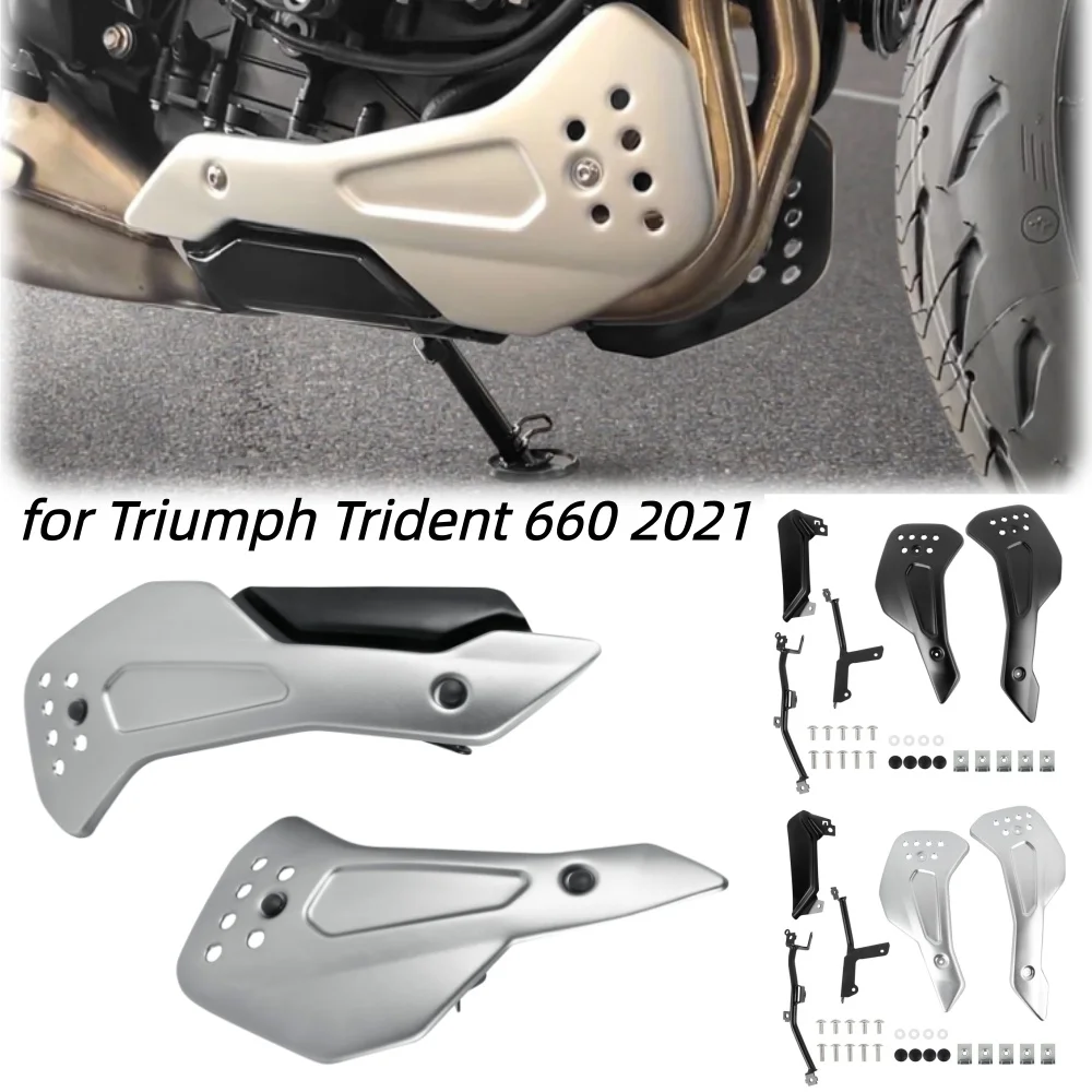 

Motorcycle Belly Pan Fairing Cover for Triumph Trident 660 2021 Aluminum Lower Engine Cowl Protector Rust Resistant Accessories