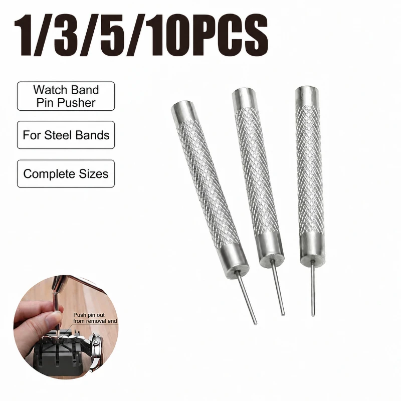 1/3/5/10pcs 0.8mm Watch Band Pin Pusher Tools Stainless Steel Watch Link Remover Punch Pins for Steel Watch Strap Adjustment