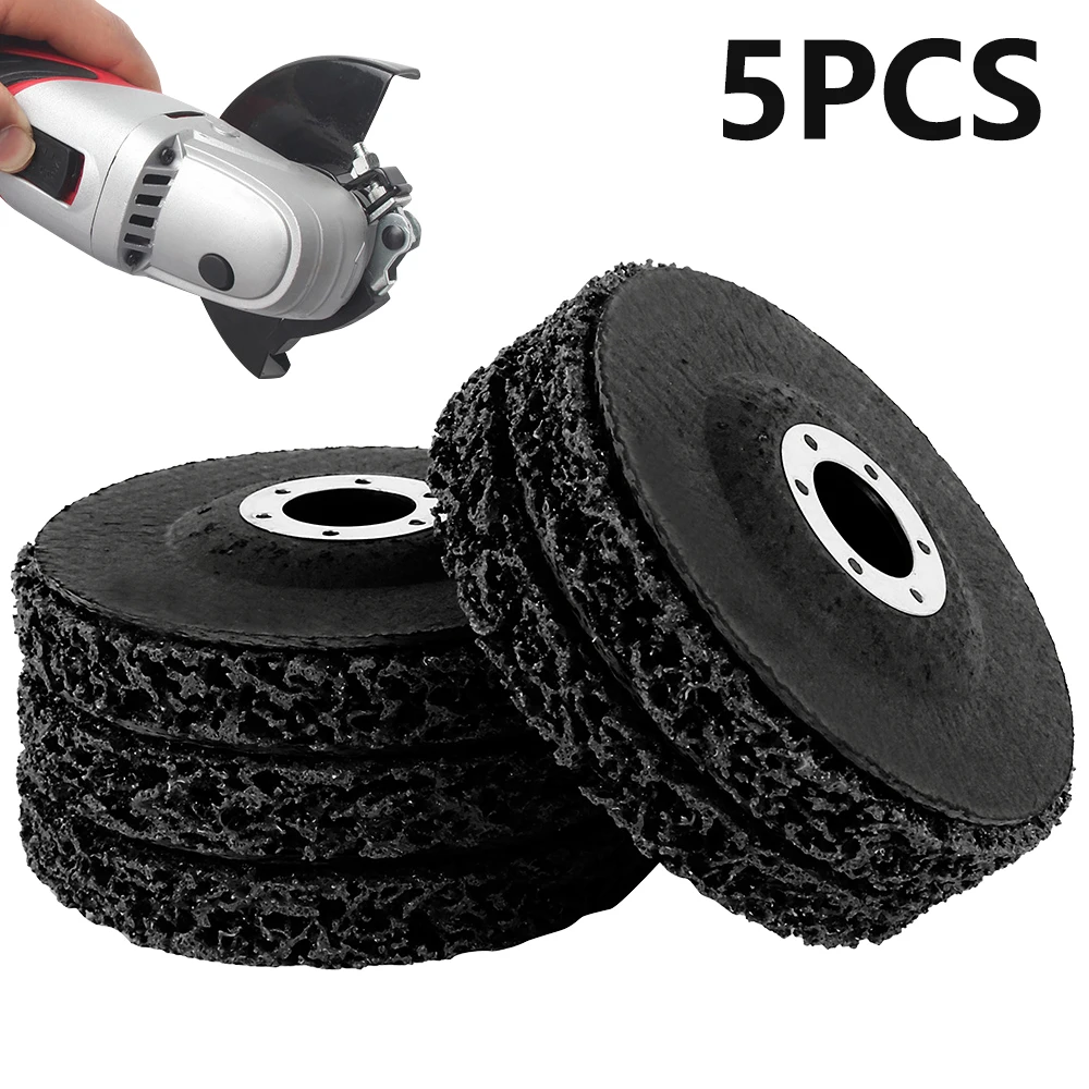 5Pcs Stripping Wheel Black Strip Discs Abrasive Quick Abrasive Strip Disc for Clean & Remove Paint Coating Rust and Oxidation