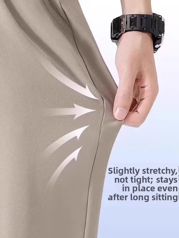 

Qui Dry Ice Silk мужские летние повседневные брюки дышащие тонкие свободные спортивные длинные брюки из полиэфирного волокна прямые брюки со свободной талией