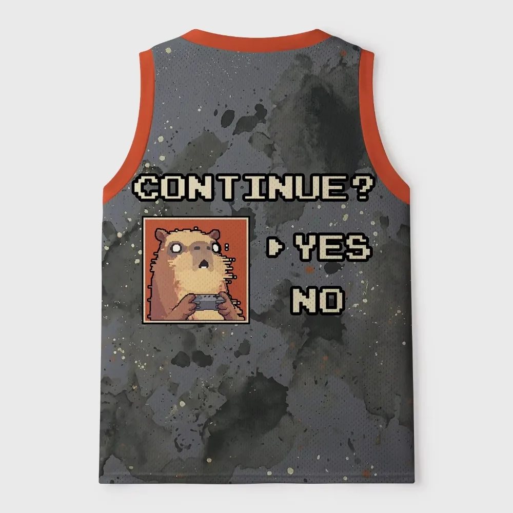 Capybara-Spiel-Muster 3D-Druck Herren V-Ausschnitt Westen Modische Lässige Outdoor-Sportbekleidung mit Atmungsaktiven und Schnelltrocknenden Eigenschaften – Detail 3