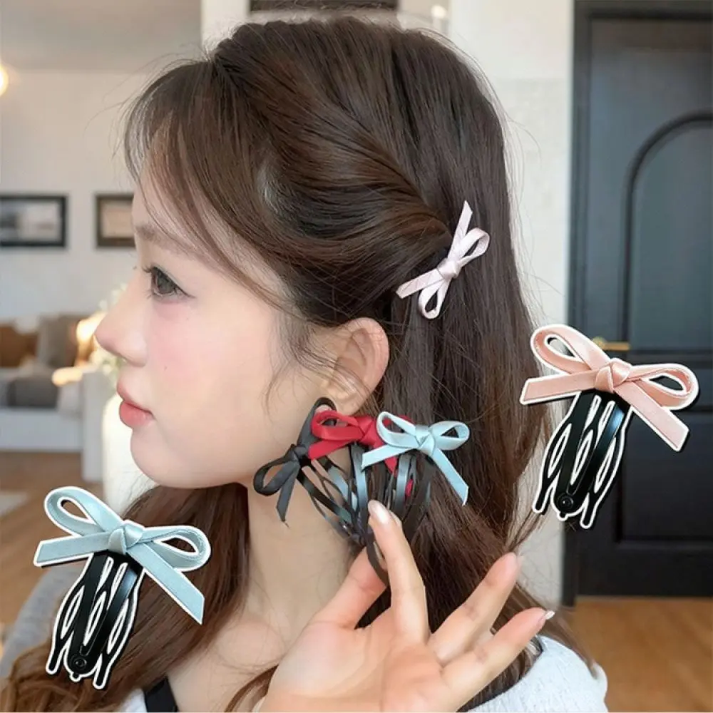 Minimalist Bowknot Hairpin For Women Korean Style Side Fringe Barrette Invisible Fixing Tool Hair Accessory