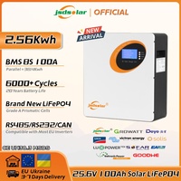 New jsdsolar 24V 100Ah LiFePO4 Lithium Battery 2.5KWh Powerwall with BMS 6000+ Cycles Parallel for Off-Grid Solar Backup Power