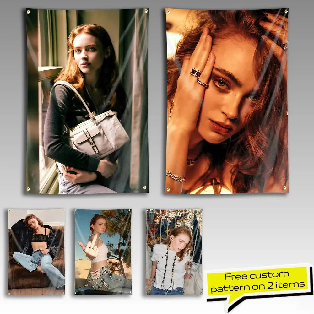 STH-Max S-Sadie Sink Flag Tapestry Banner for Bedroom Living Room Outdoor Camping Custom Supported