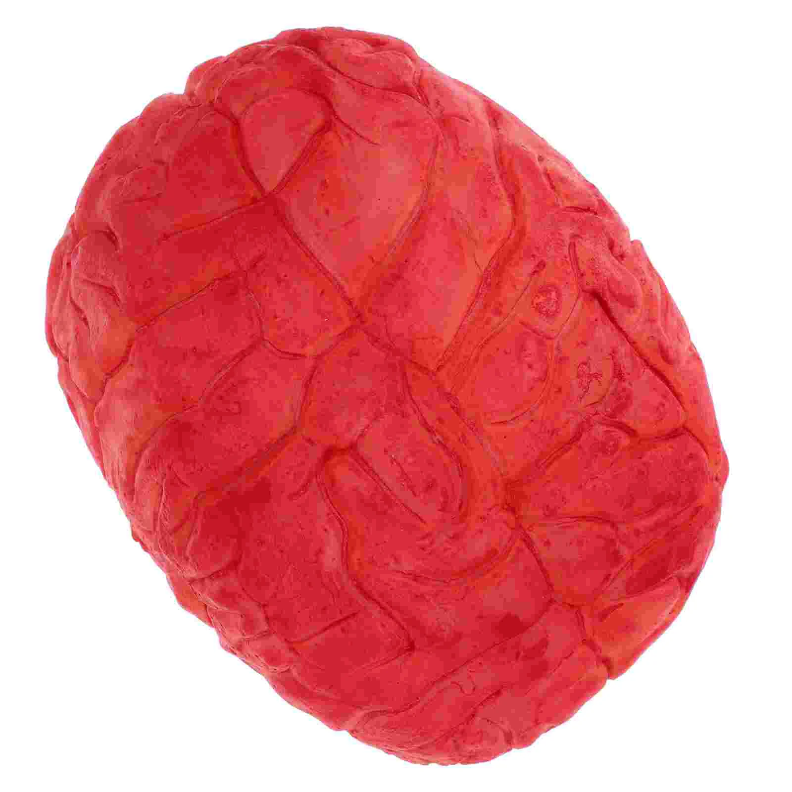 1Pc Halloween Prop Scary Fake Organ Human Brain Body Parts for Halloween Party Accessories(Dark Red)