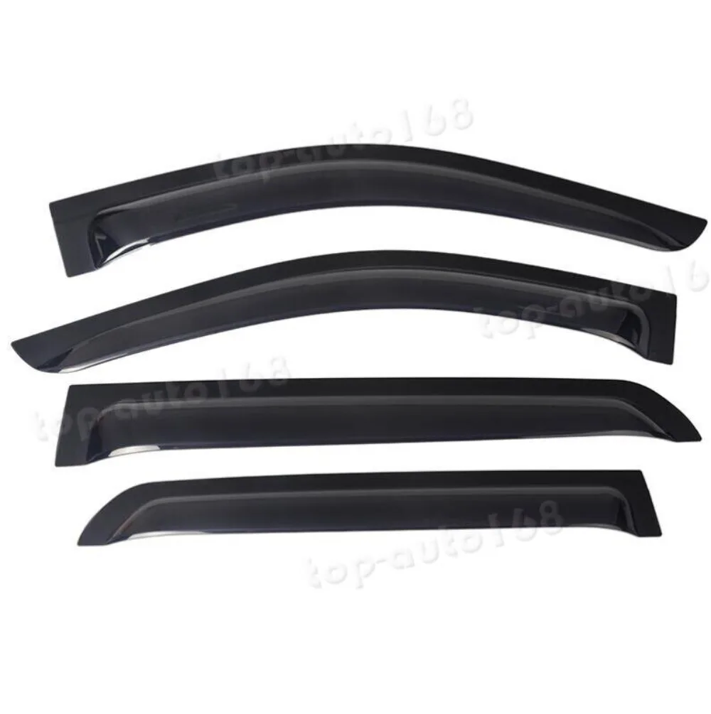 Smoky Black Window Visor Vent Shades Sun Rain Guard 4PC For Ford F-150 2021-2023