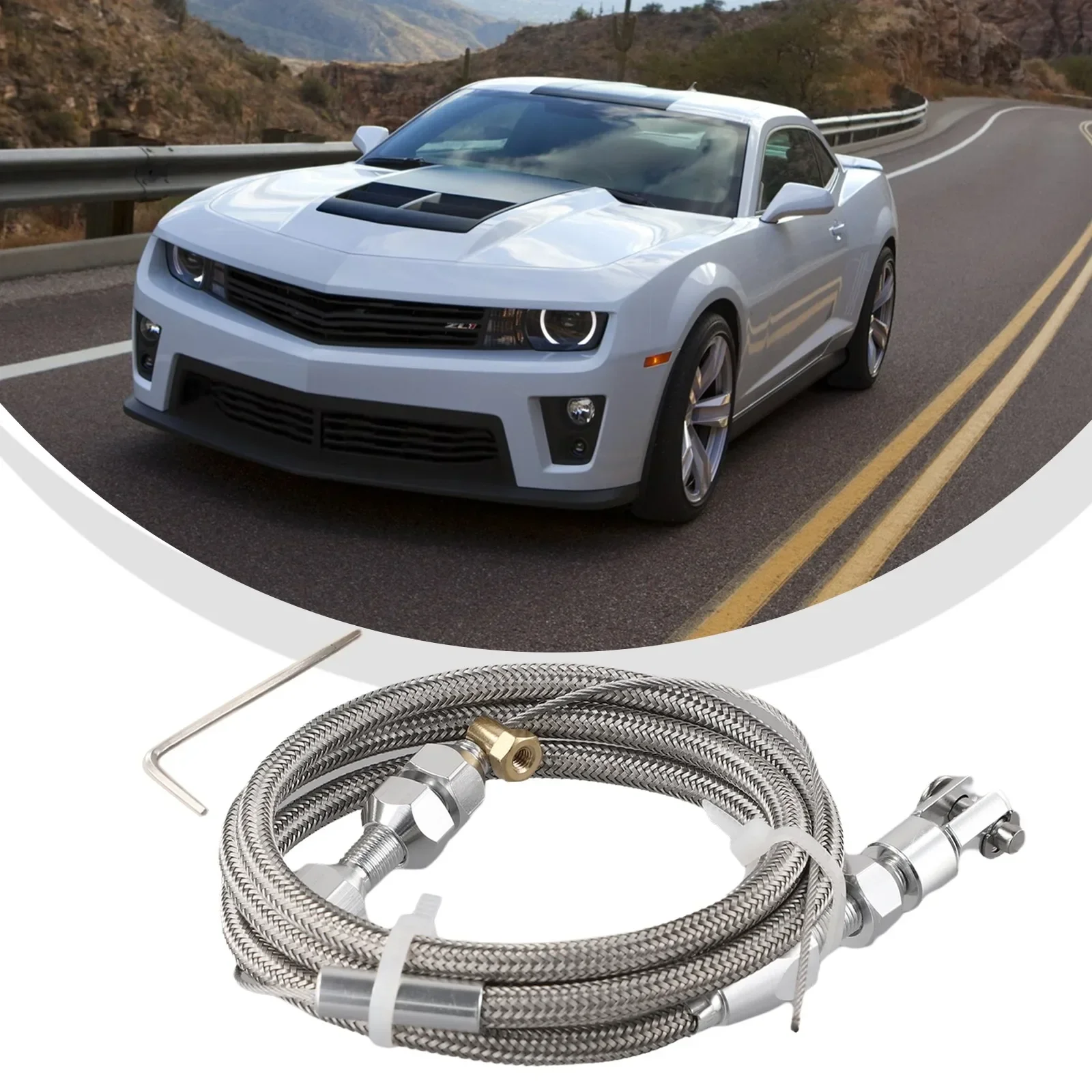 Stainless Steel Throttle Cable for Chevy 36 Durable Material Excellent Fitment for 4 8L 5 3L 5 7L 6 0L Engines