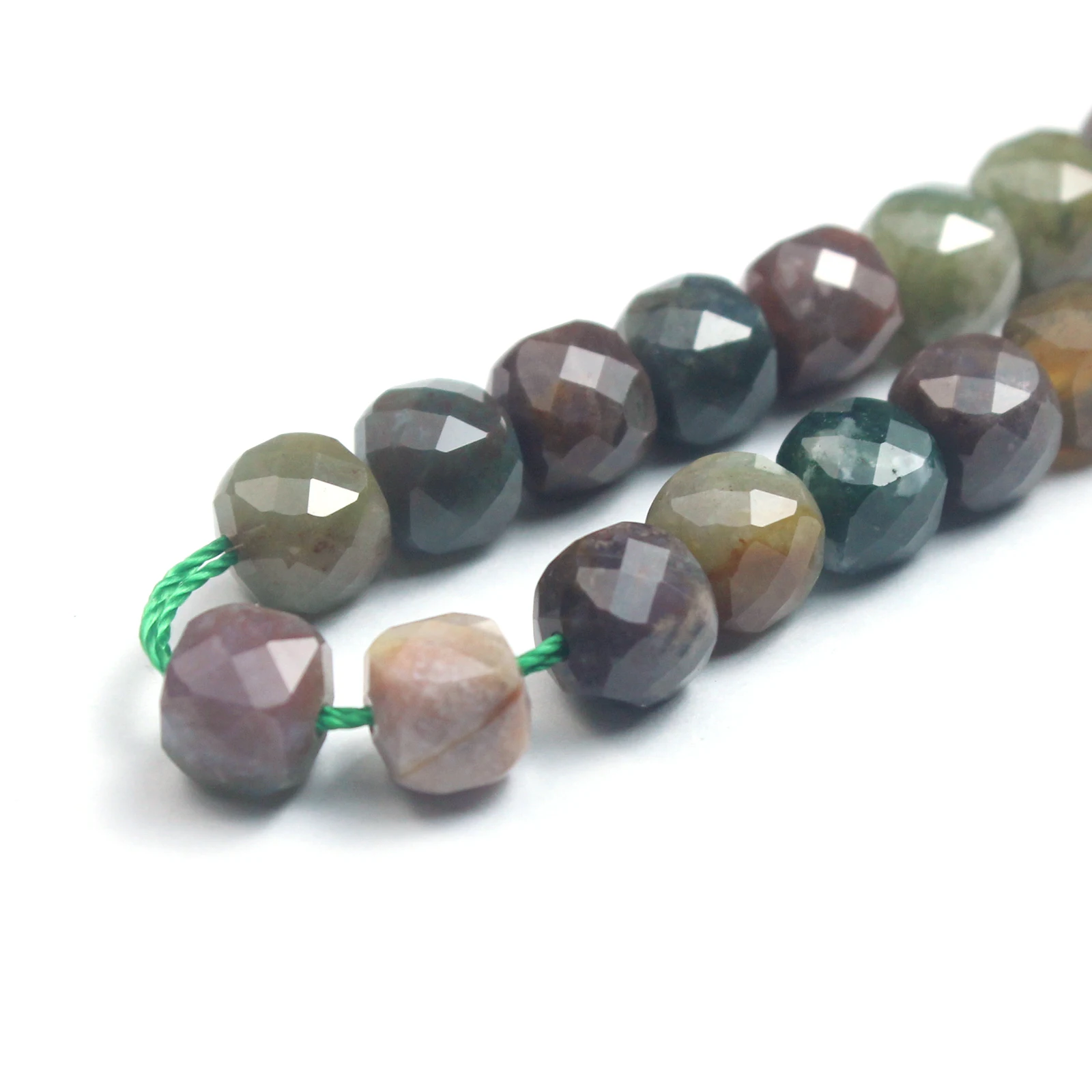 Faceted Indian Agate Stone Crystal Gemstone Scattered Beads Diy Handmade Bracelet Necklace Earrings Cube Beads