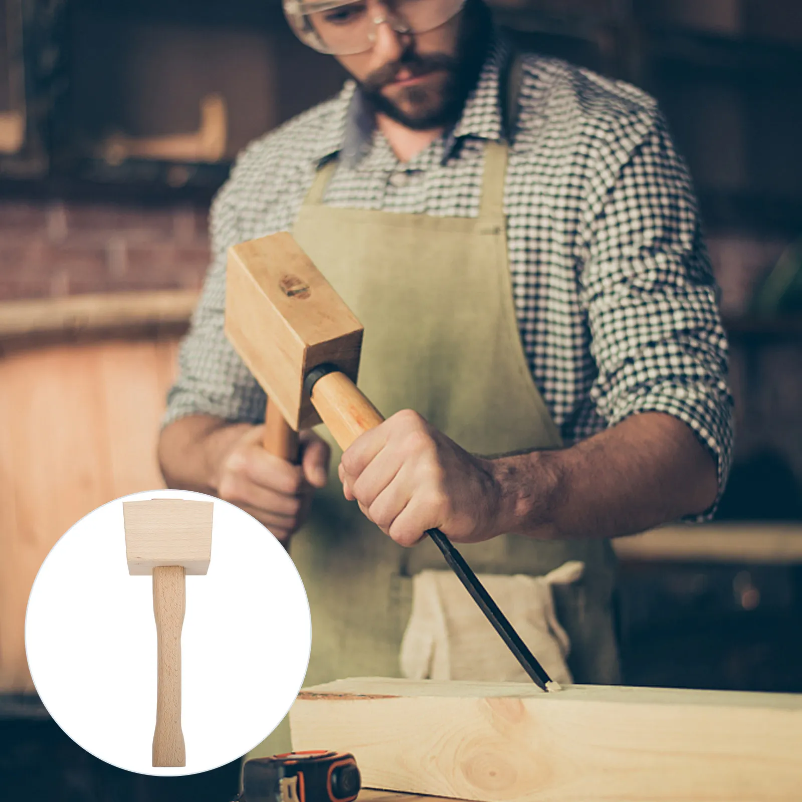 

Молоток плотницкий из бука, усиленный, для столярных работ, изготовления мебели и шкафов