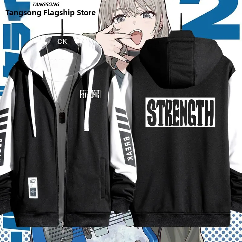 

Boys Cosplay Cotton Jaet Fraant Plum Wood Pattern Loose Fit Youthful Sle Windproof Long Sve Zipper Closure Outerwear