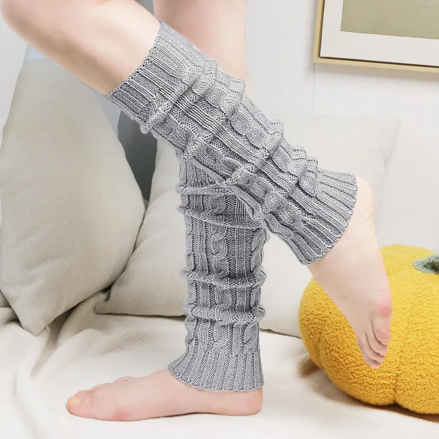 Womens Leg Warmers Winter Warm Knit Long Boot Socks Slouch Knee High 80s Style for Party Cozy Fashion Accessory Perfect for Col