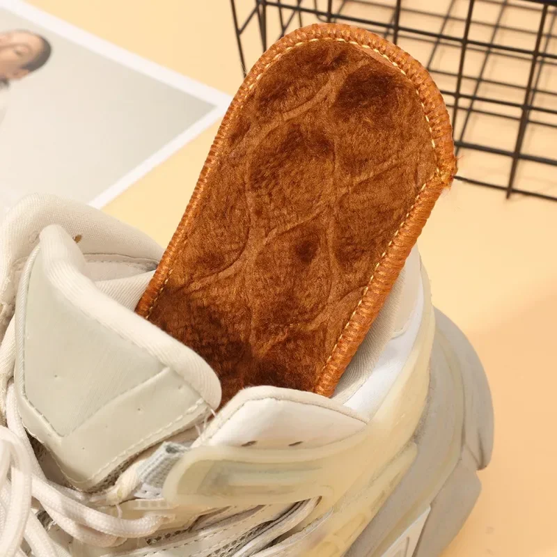 2/10pcs Winter Warm Alpaca Wool Insoles Thermal Thicken Plush Sports Shoe Sole Soft Snow Boots Shoes Heat Pad Inserts Unisex
