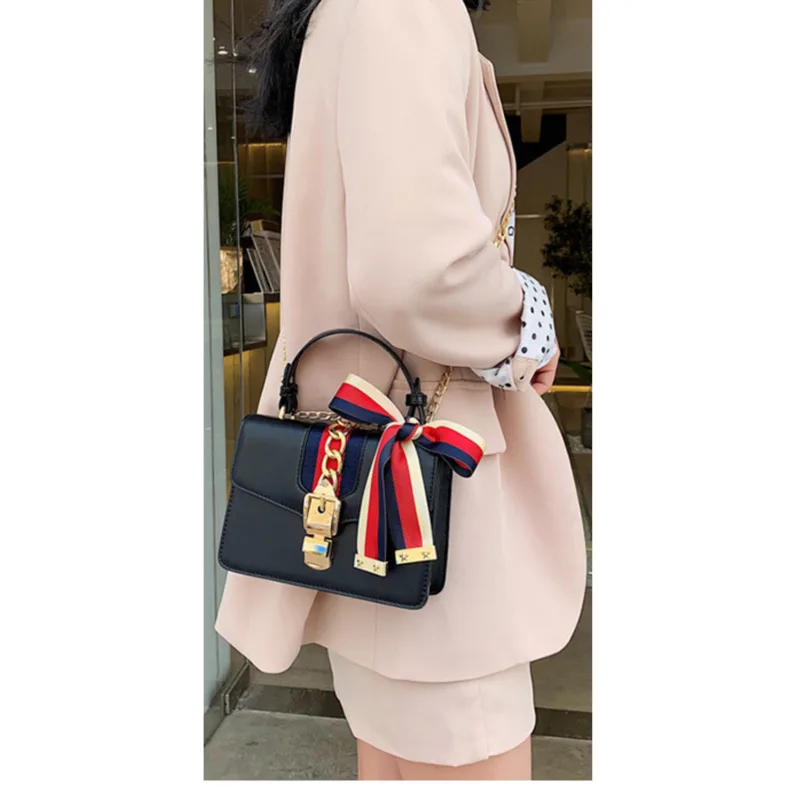 luxury Single Shoulder Bag women fashion handbag new trend silk scarf Korean version Messenger chain cute and purses jelly Y2K