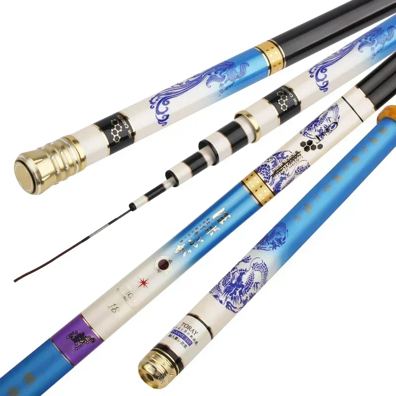 High Carbon Fishing Rod Hand Pole Ultra-light Vara De Pesca Fibra De Carbono Telescopic Fishing Canne Pole Peche Vara De Pesca