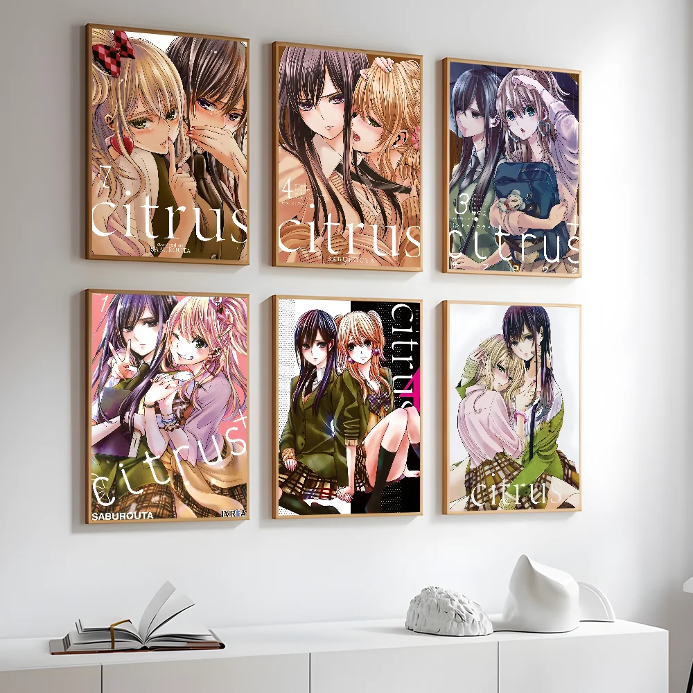 Japan Anime C-CitrusS Classic Movie Poster Home Living Bed Room Bar Hallway Sticky Wall Art Printing Waterproof Aesthetic Decor