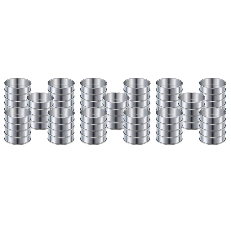 4 Zoll Muffin Ring Krümel ringe, Set von 60 Edelstahl Muffin ringe Formen doppelt gerollte Torten ringe runder Torten ring