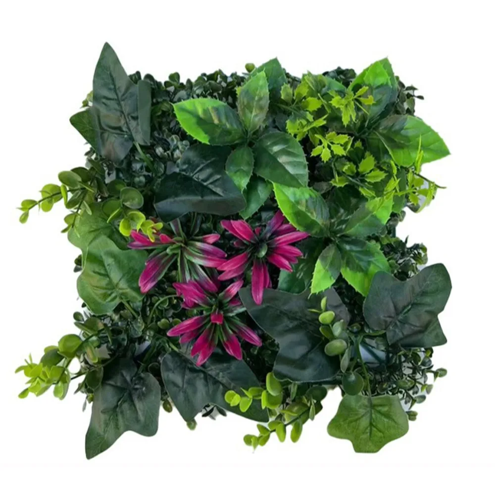 

DIY Artificial Plant Wall Panel Sunflower Flower Simulation Maple Plant Sheet No Watering UV Protection