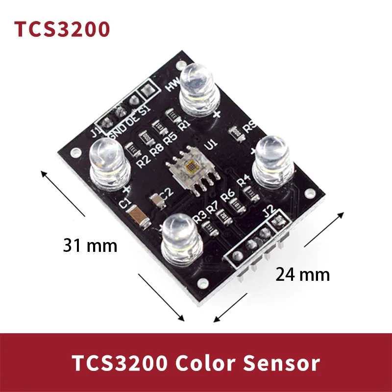 

RGB Color Sensor with Digital Compatible Interface TCS230 TCS3200 Color Sensor Module Accessories For MCU DIY DC 3-5V Input