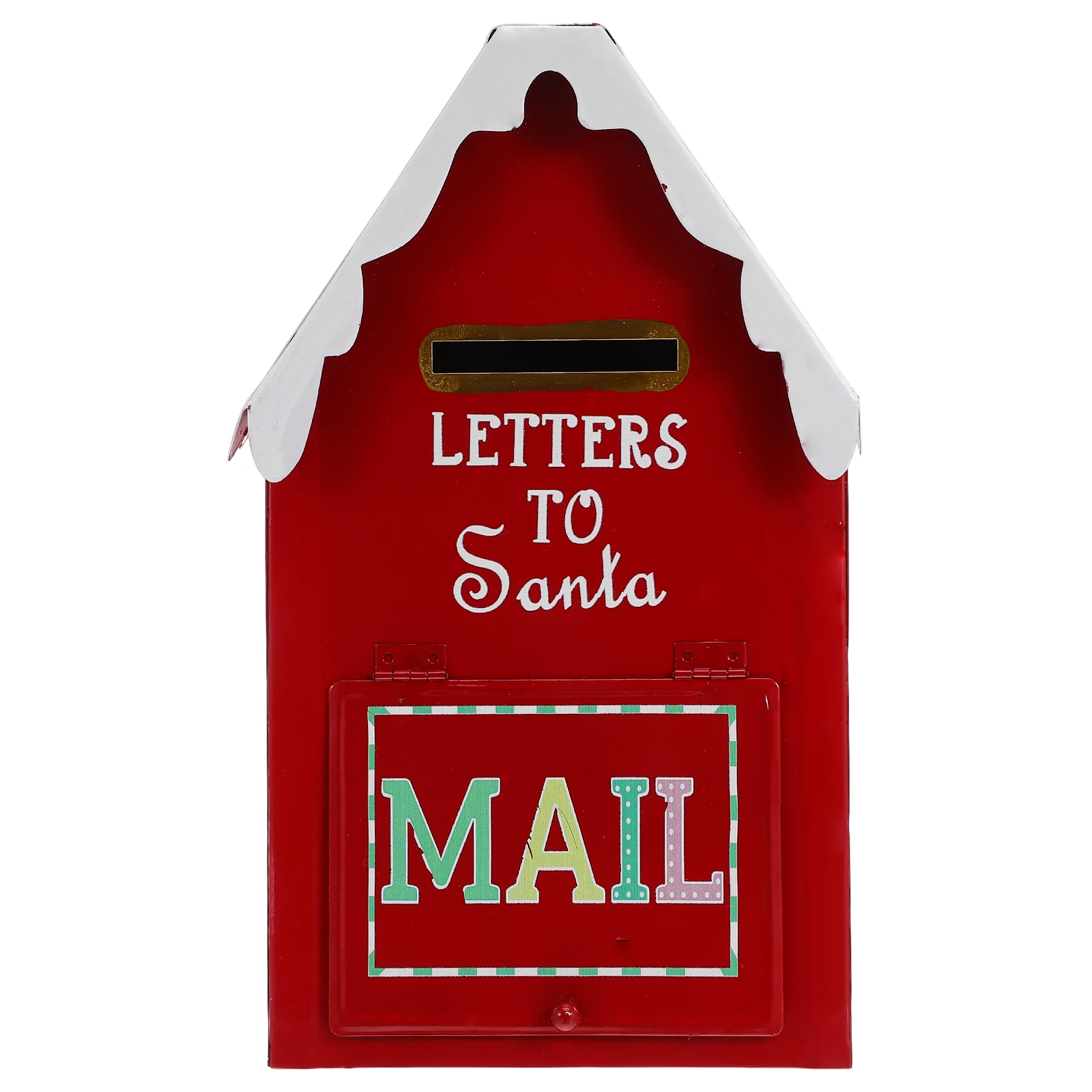 

Christmas Decorations Santa Mailbox Metal Letter Box Christmas Decorative Box For Home Room Indoor Outdoor Front Door Xmas Party