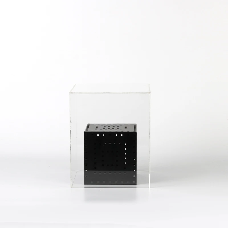 

Black Square Box Decorative Objects for Home Acrylic & Metal Ornaments Aesthetic Room Decor Home Accessories for Room Decoration