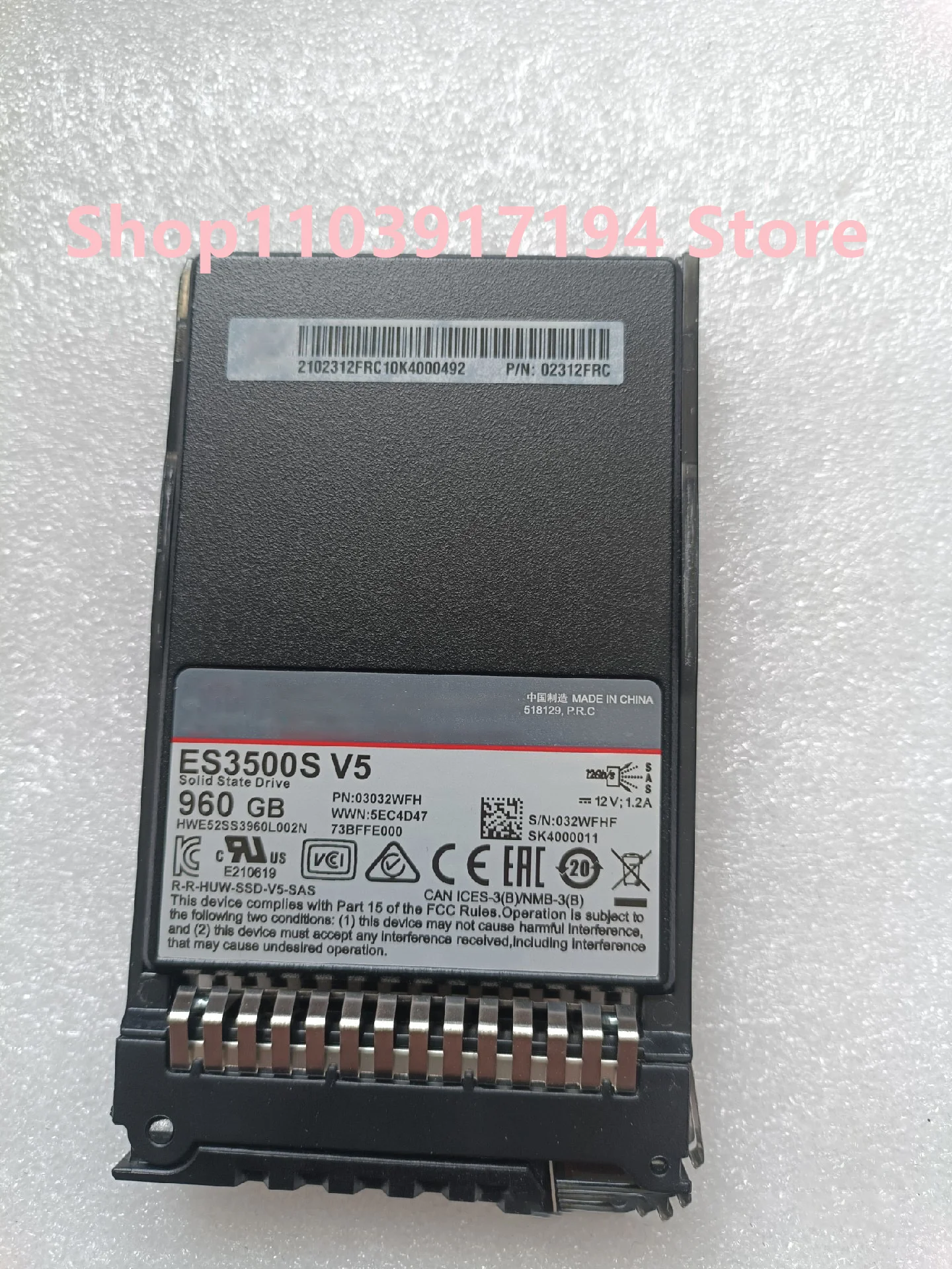 

FOR HUAWEI 02312FRC ES3500S V5 solid state disk 960GBSAS12Gb/s2.5