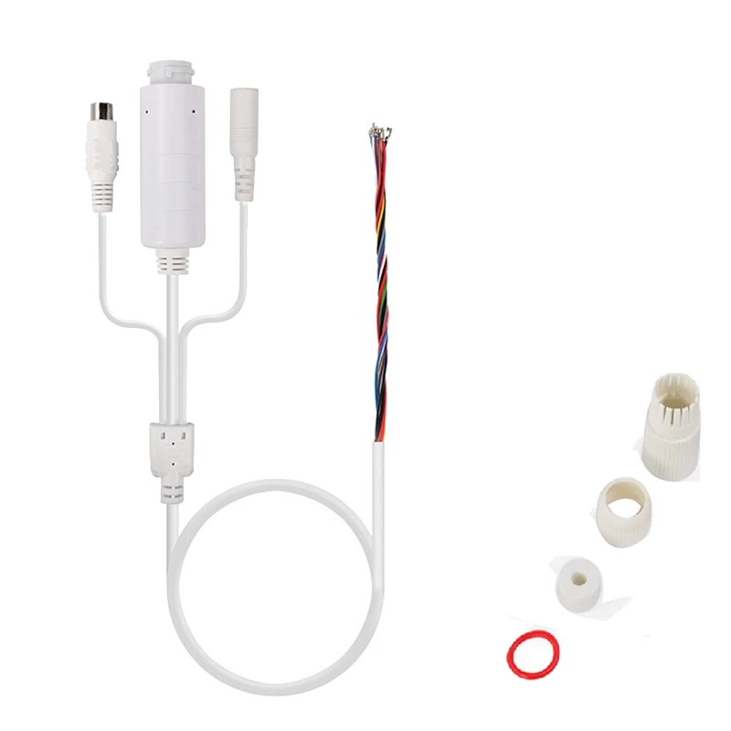 IP 카메라용 방수 POE 어댑터 케이블, POE 스플리터 케이블, 오디오 48V ~ 12V 1A IEEE802.3Af