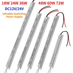 DC12V/24V Ultracienki zasilacz impulsowy 24W 36W 48W 60W 72W AC220V Transformator oświetleniowy 1.5A 2A 3A 5A 6A Adapter sterownika LED