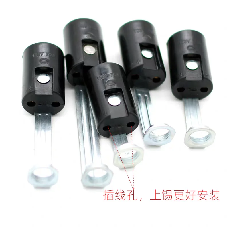 4pieces E12 small candle lamp holder black bakelite small screw hole E14 white plastic lighting strip bracket lamp holder