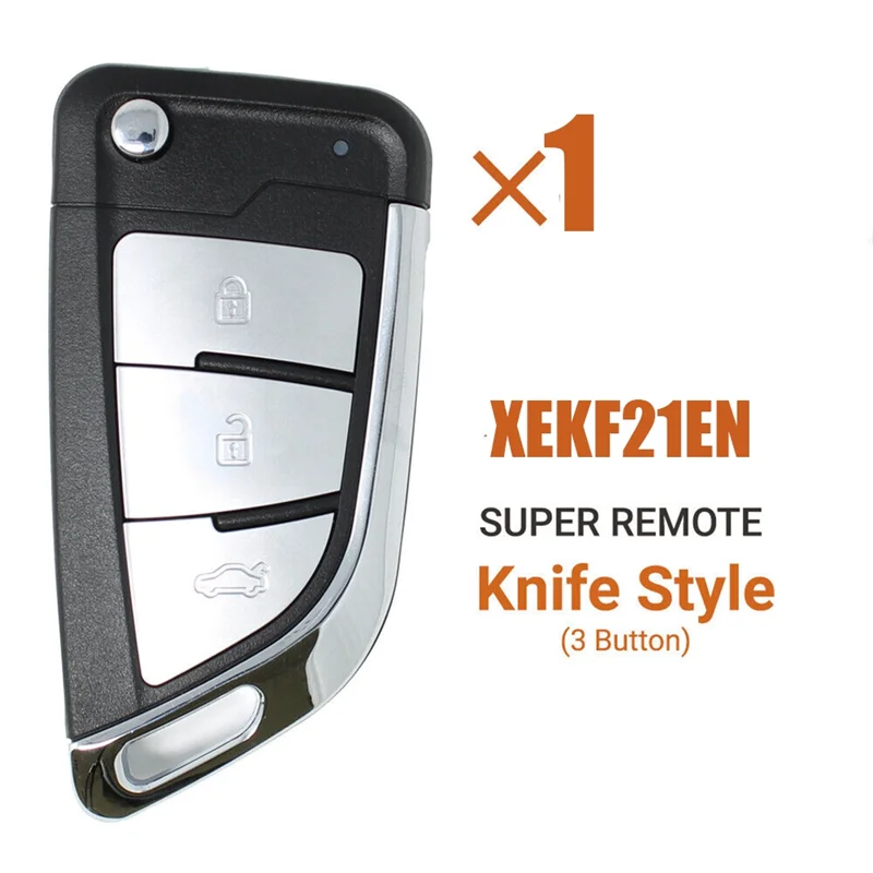 Xhorse XEKF21EN Universal Super Key Fob Flip 3 Buttons Knife Style Built-In Super Chip for VVDI Key Tool