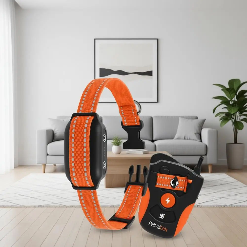 

Automatic Bark and Training Collar Combo 3300t Range, Bark Shock Collar for 40-150lbs Medium Large Dogs - IPX7 Waterproof