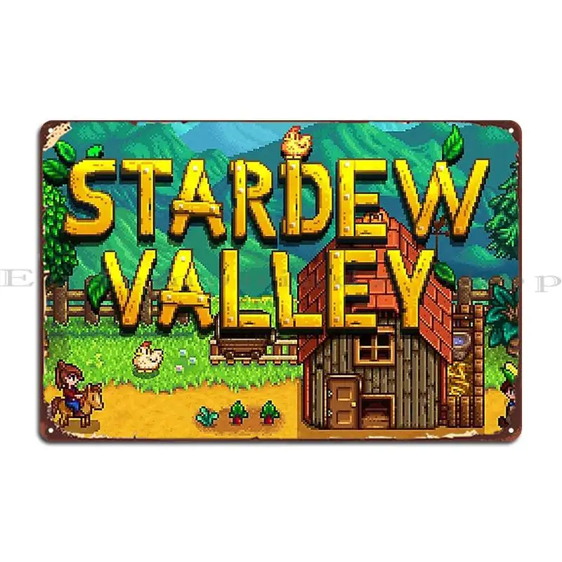 Stardew Valley Intro Muramas Metal Sign Iron Wall Cave Club Plaques Party Tin Sign Poster