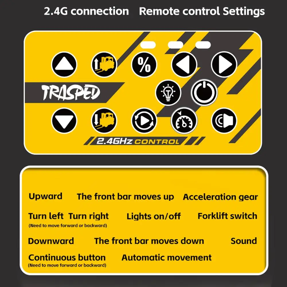 Mini wózek widłowy RC z metalu, skala 1:64, zdalnie sterowany przez Bluetooth, model pojazdu inżynieryjnego na biurko, zabawny pojazd inżynieryjny