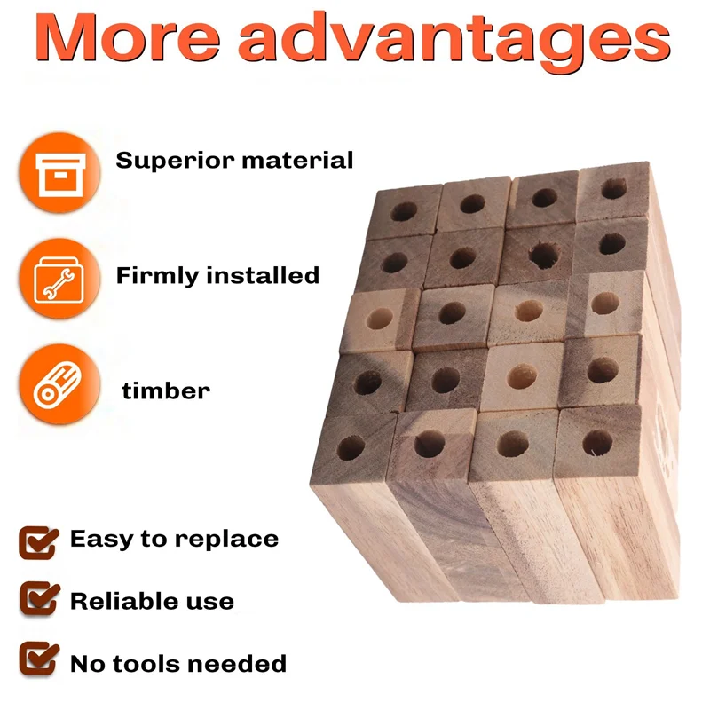 

【Party-Decoration】40 Pcs Pre Drilled 7Mm Wood Pen Blanks For Woodturning Pen Turning Kit For Pen Making Supplies DIY Crafts