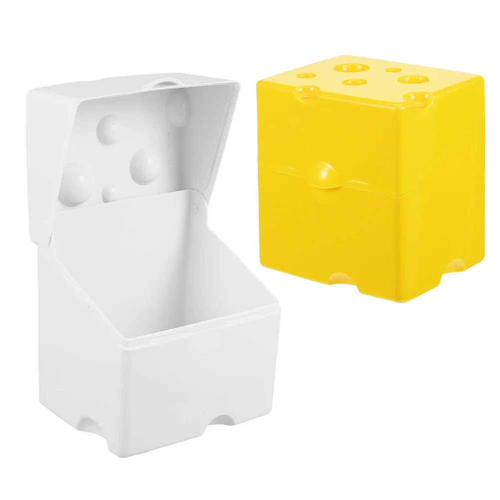 

Cheese Slice Storage Box Flip Lid Airtight Container for Refrigerator Kitchen Butter Cream Cheese Holder Butter Holder