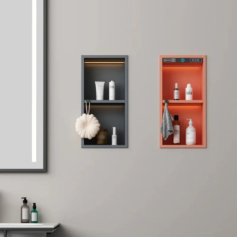 Concealed Matte Wall Niche Shower Room Stainless Steel Wall Recessed Box Hotel Bathroom Recessed Niche