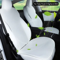 Car Seat Cover Cushion for Tesla Model 3 Highland 2024 Ice Silk Seat Cover Breathable Seat Car Interior Accessories