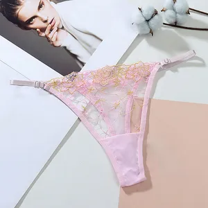 2025 Phụ nữ mới Sexy T-back Tangas G-Strings Pure Lưới quần lót T Quần Đồ lót thấp eo trong suốt Đồ lót Lenceria 10 quần lót bán hàng chính cho transvestite - 3