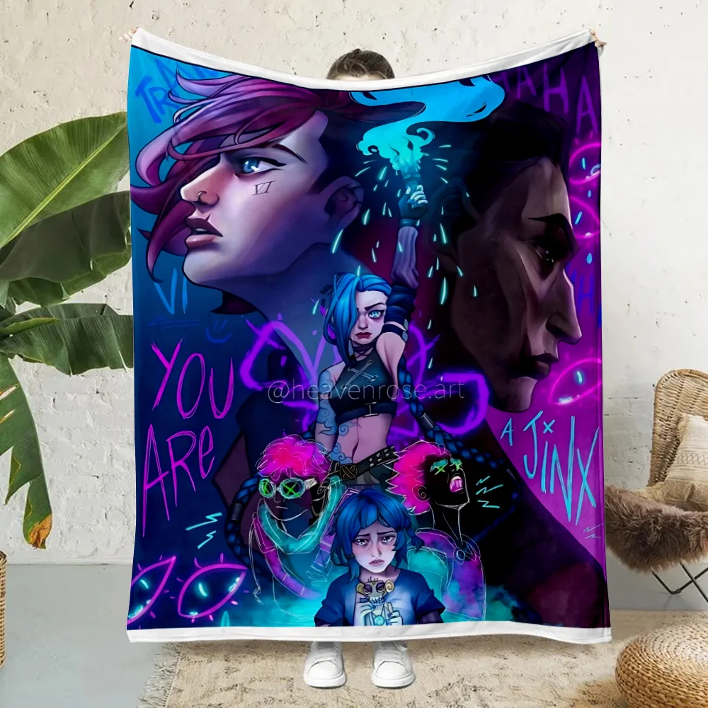 Anime Game Arcane League of Legends Printed Blanket Picnic Blankets Warm Blanket Soft and Comfortable Home Travel Birthday Gifts