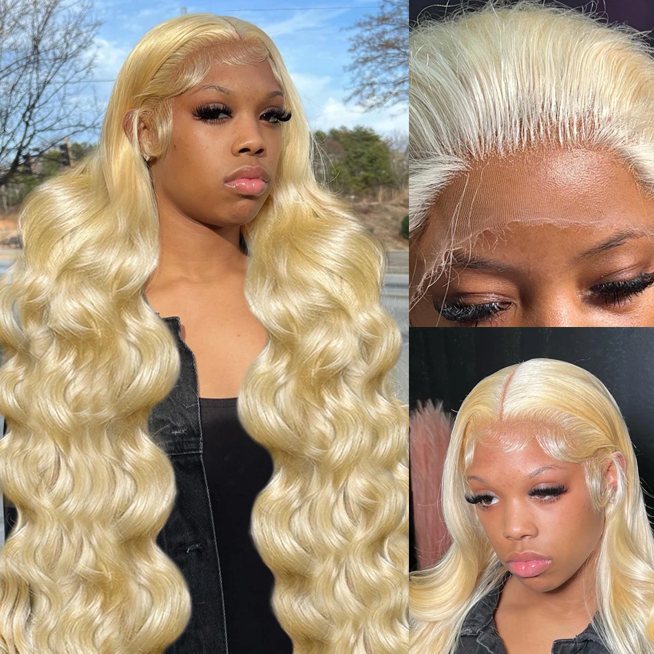 Rosabeauty Blonde Wig 613 HD Lace Wig 13x6 Human Hair Wigs Body Wave 5X5 Glueless Ready Wear 13X4 Frontal Water Wave 250 Density