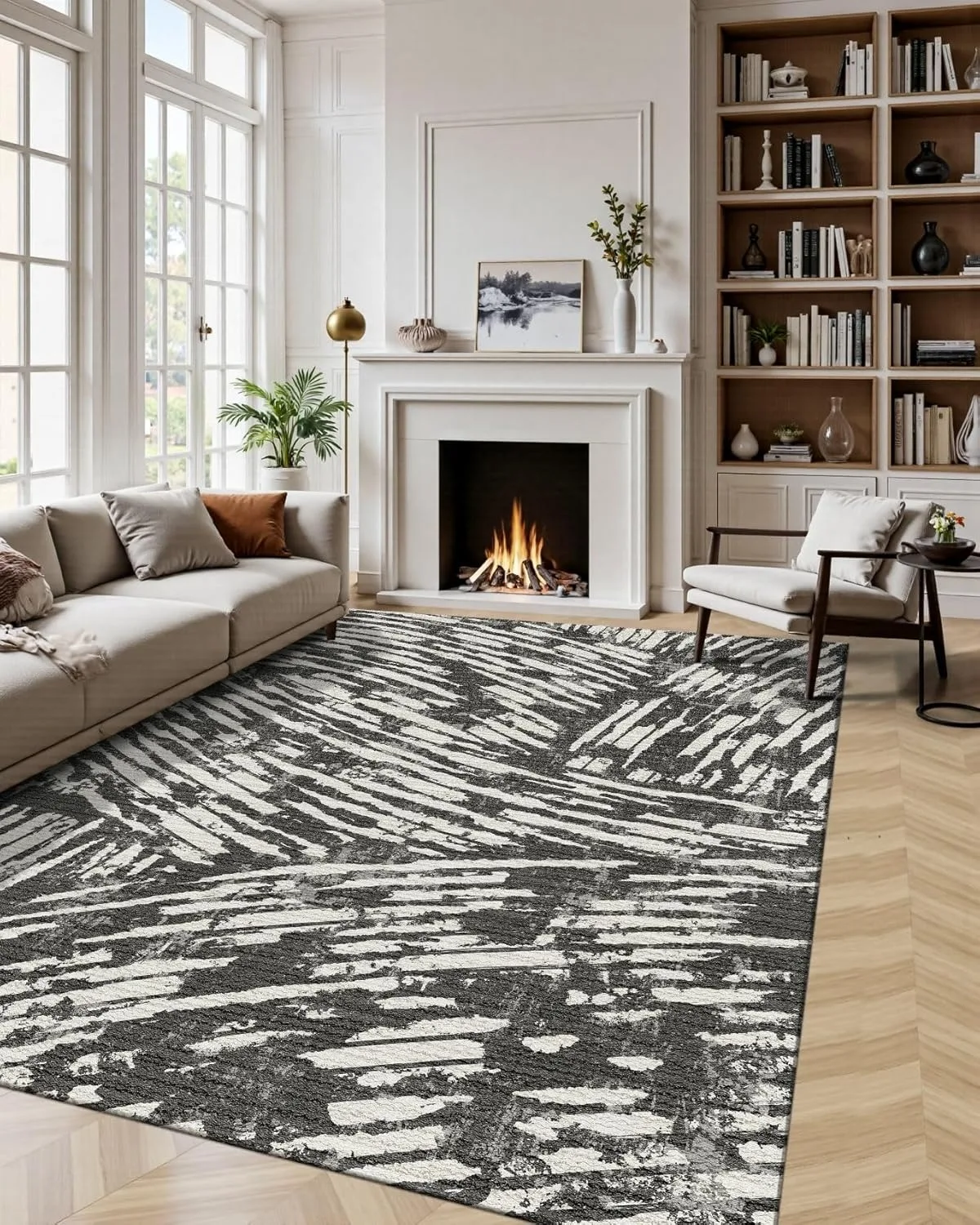 

Carpet for Living Room，Modern Abstract Washable Rug，Sofa Coffee Bedroom Bedside Anti-slip Floor Mat， Boho Home Decor，Alfombra，카펫