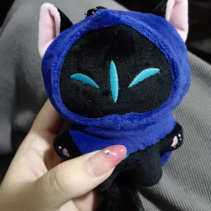 Sombra gato algodão boneca brinquedos jogo anime acessórios bonito mochila automóvel preto chaveiro de alta qualidade prático presente aniversário