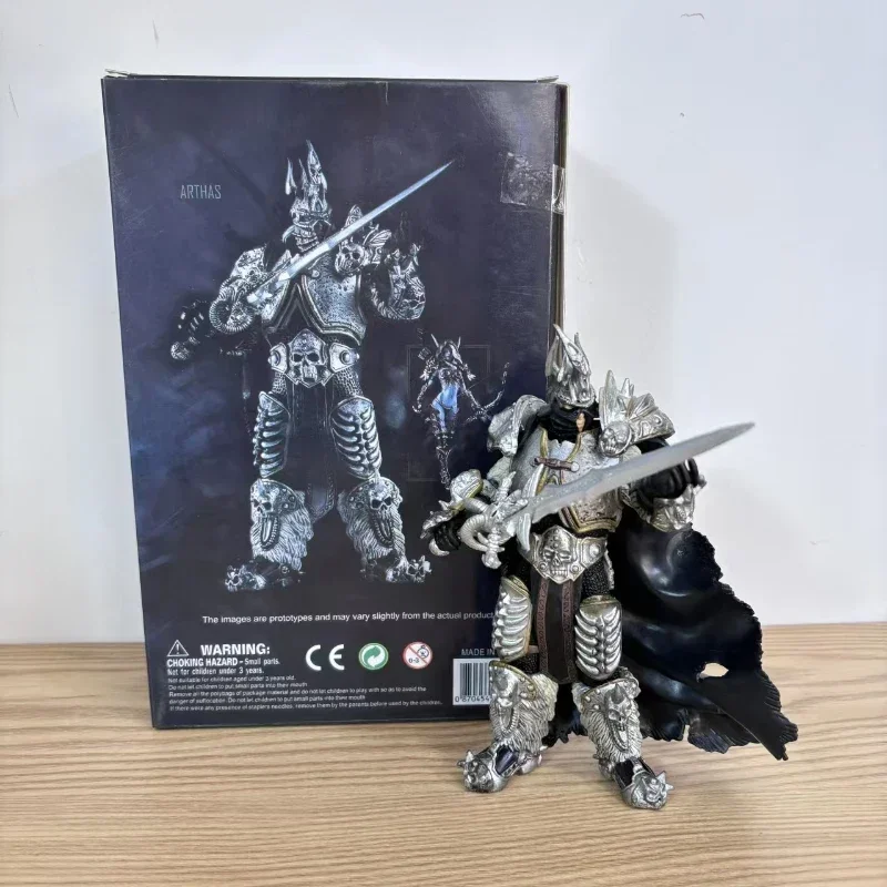 PVC Statue Collection Model Children's Gift 18cm WOW Game Character Action Doll Model Fallen Lich King Arthas Menethil