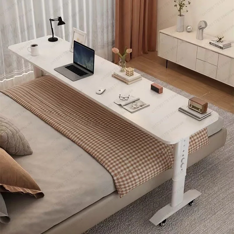 Desk Bedside Computer Desk Double Simple Study Table Mobile Lifting Workbench Against the Wall Bedside Lazy Cross Bed Table
