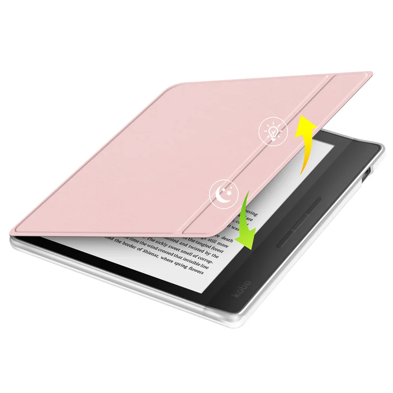 Smart Case For Kobo Libra Colour 2024 Libra 2 2021 7 inch Hand-held Acrylic Clear Soft TPU Back funda N428/N418 7
